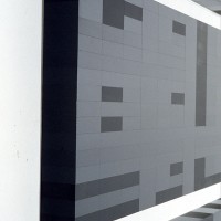 Installation view of '32 Sequentially-Painted Stripes' (2002)